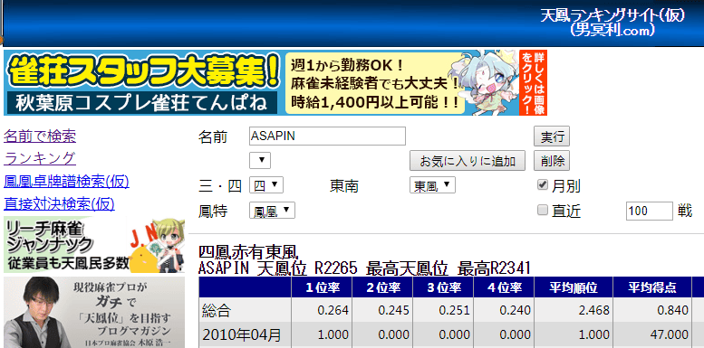 日本麻将第一平台 天凤麻雀 Flash版入门及功能介绍